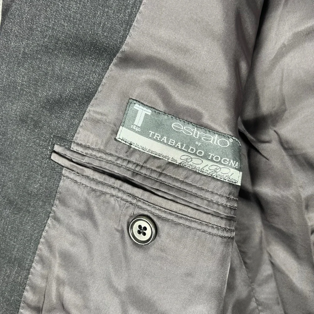 Vintage Brooks Brothers 1818 Madison Sport Coat Men 45L Grey Wool Union Made USA